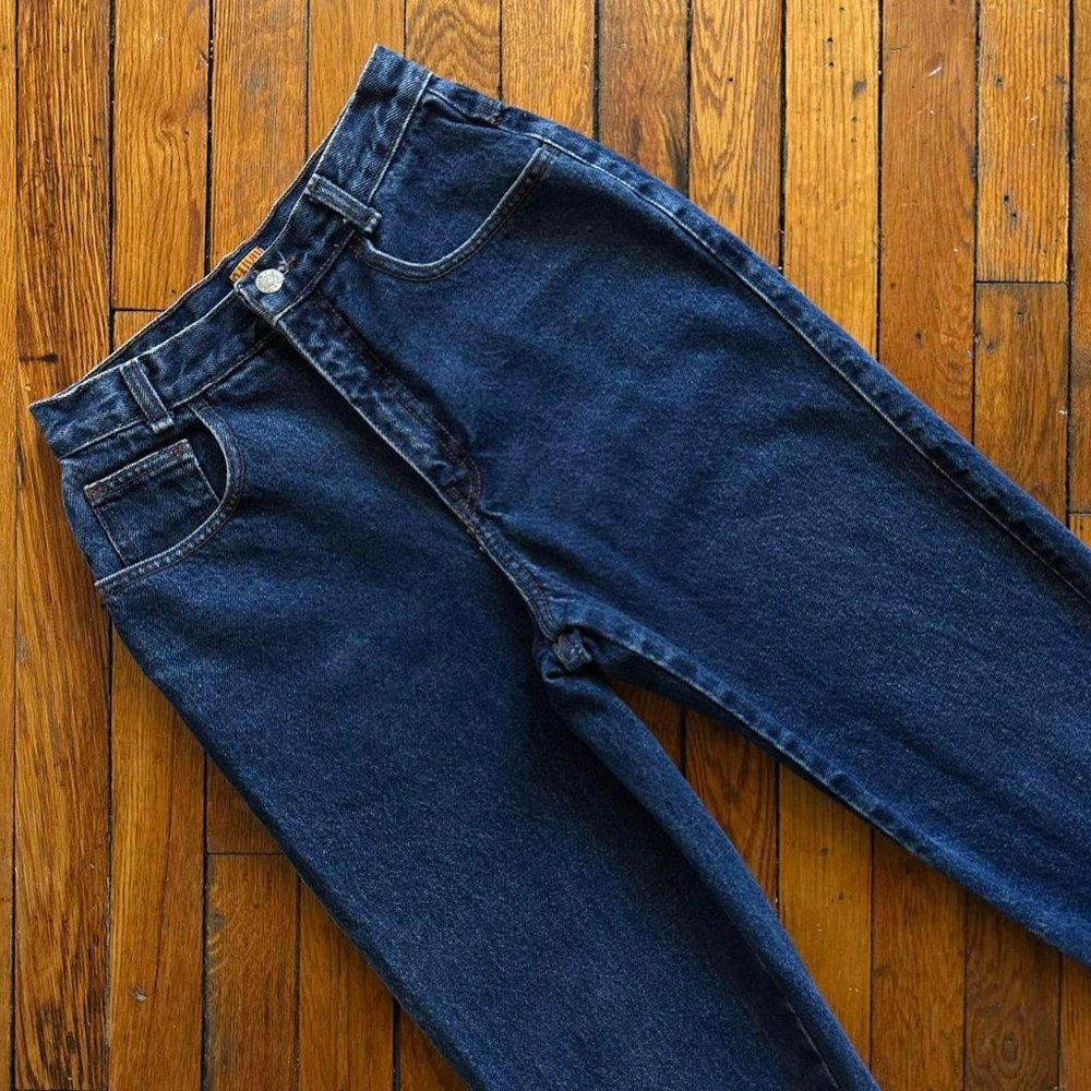 Vintage Early 80s CALVIN Calvin Klein Made USA Women Blue High Rise Faded Jeans - Picture 2 of 8